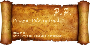 Prager Pénelopé névjegykártya